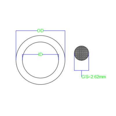 Wire Diameter 2.62mm O Ring Seals AS568 Standard Black 70 Shore A 90 Shore A